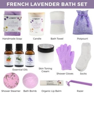 17-Pc. French Lavender Relaxation Spa Bath & Body Gift Set