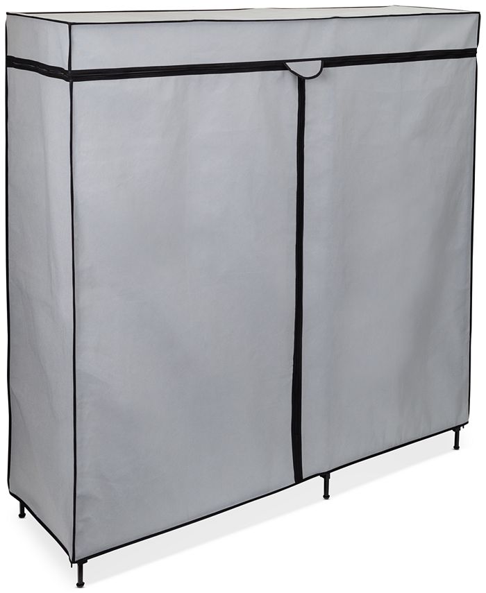 Honey Can Do Portable 60" Wide Double Door Wardrobe Closet with Cover