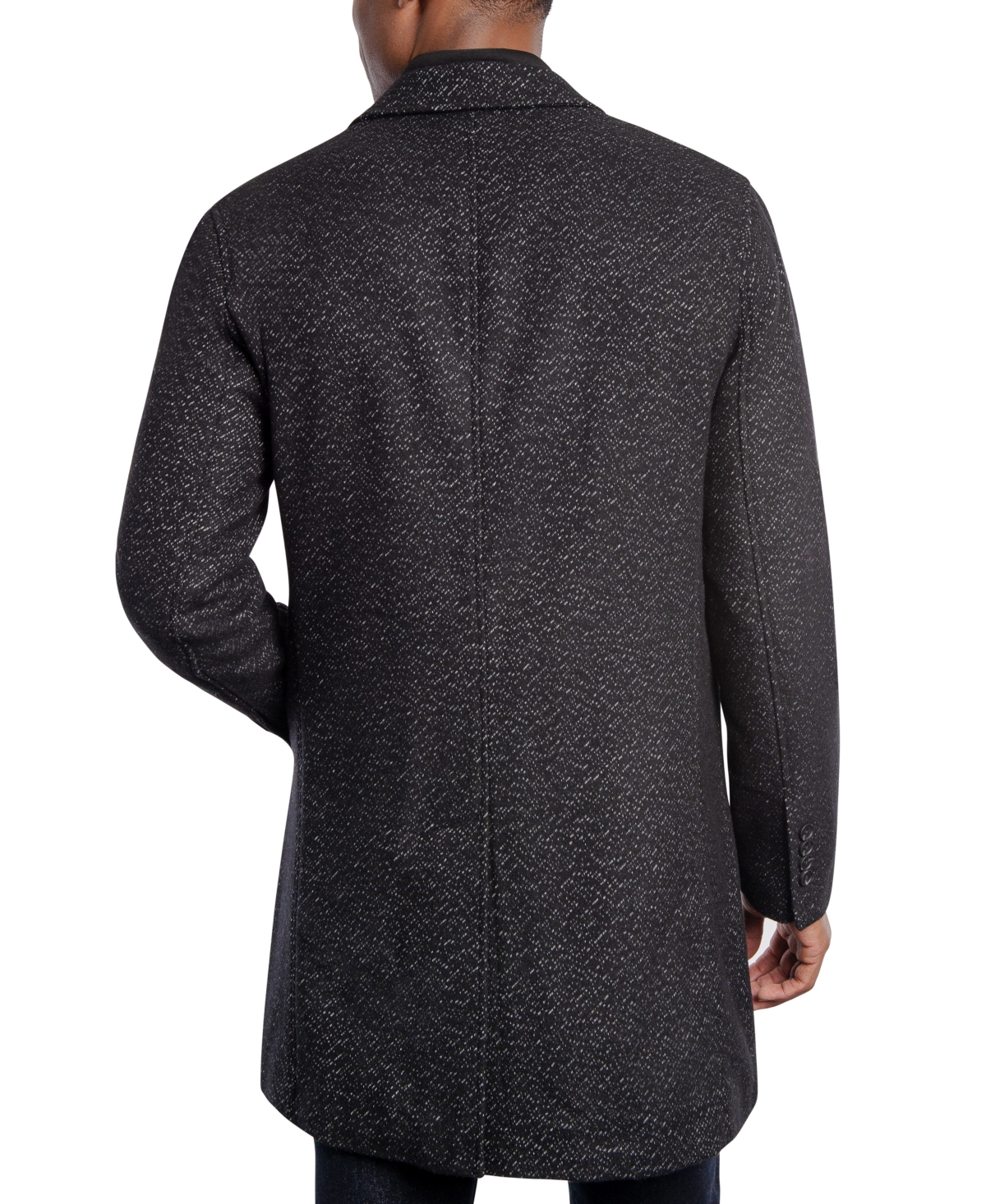 Michael Kors Men's Pike Classic-Fit Over Coats -White Dash