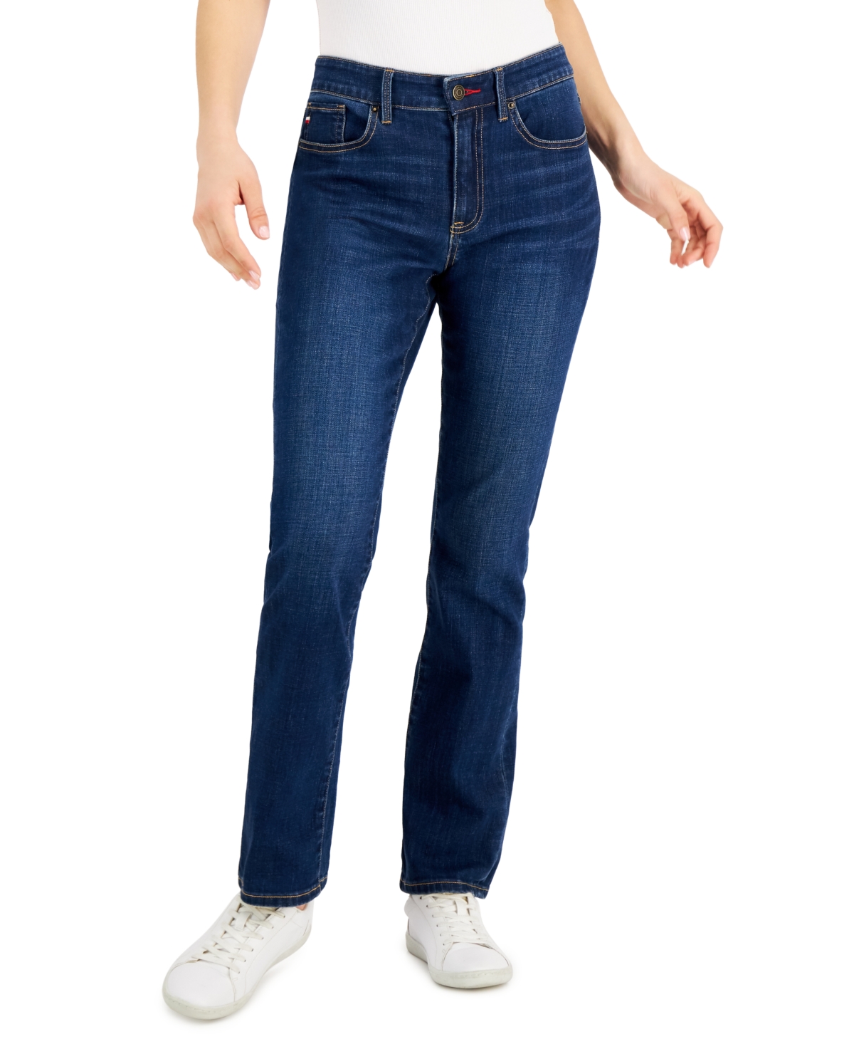 Tommy Hilfiger Women's Tribeca Th Flex Straight-Leg Jeans