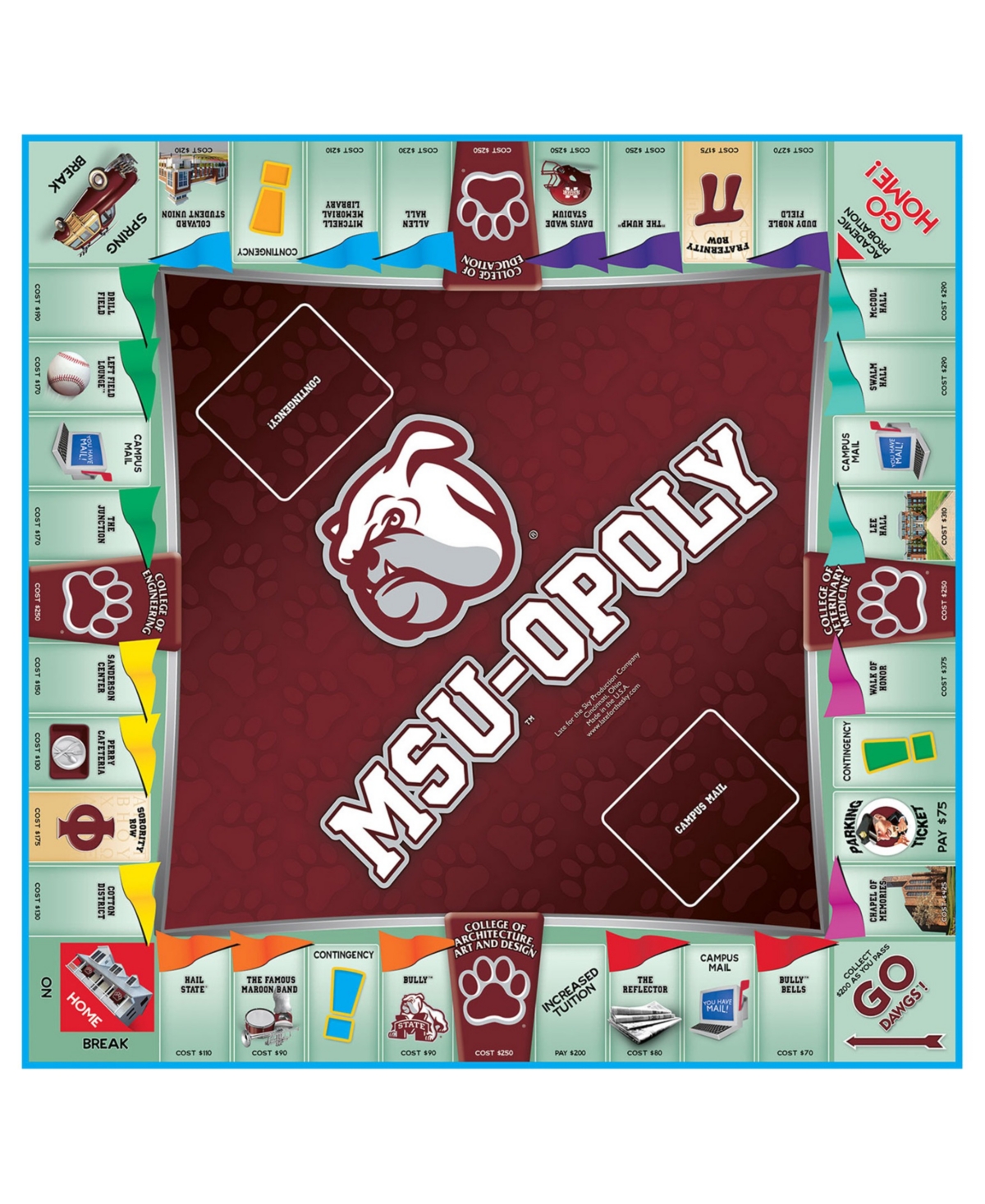 Late For The Sky Msu-opoly Board Game In Multi