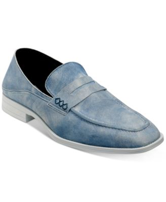 KARL LAGERFELD PARIS - Men's Embroidered Logo Slip-On Collapsible Heel Penny Loafers