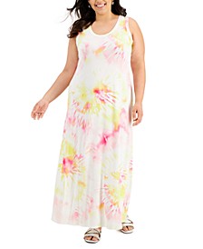 Plus Size Tie-Dyed Maxi Dress, Created for Macy's