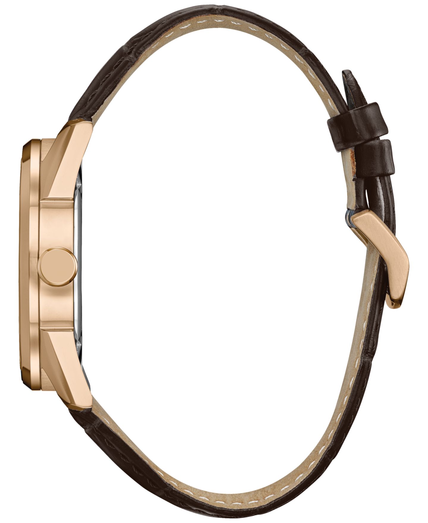 Мужские часы Citizen Eco-Drive Brown Leather Strap Watch 42mm — фото 2