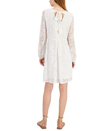 I.N.C. International Concepts Lace Empire Waist Bow Back Shift