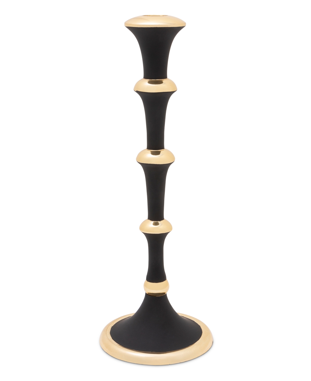 Classic Touch 10.25" Candlestick In Gold-tone,black