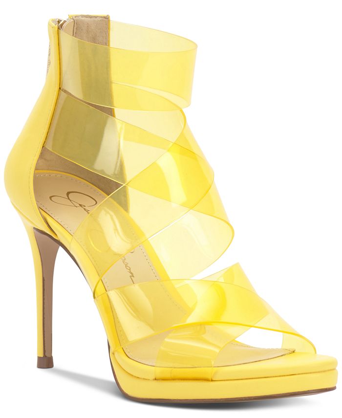 New STYLISH Women Heels Sandals Platform Heels Yellow Shoes Woman Big Size 4-20 
