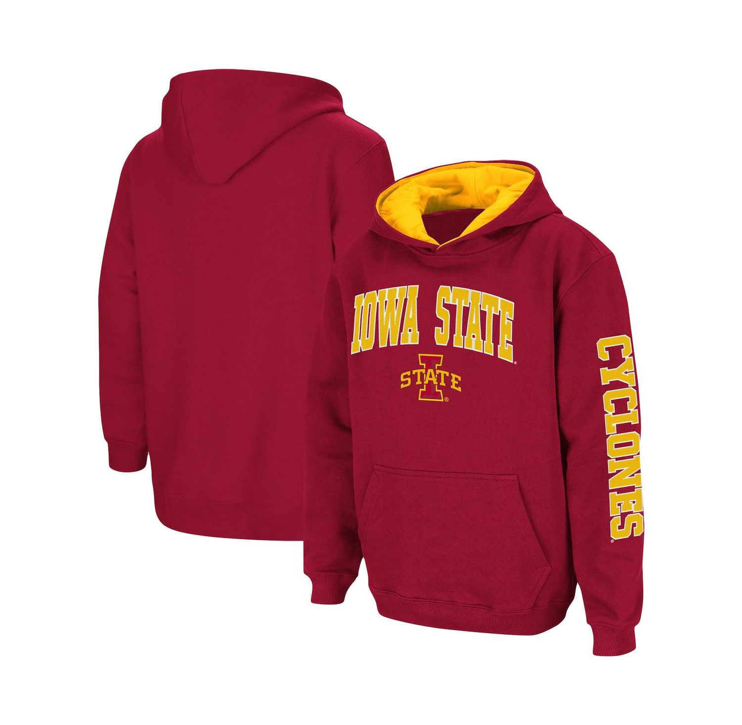 Big Boys Cardinal Iowa State Cyclones 2-Hit Team Pullover Hoodie