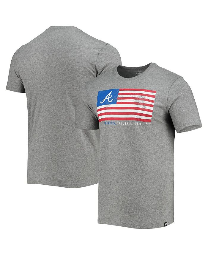 47 Brand Men's Atlanta Braves Club Logo T-Shirt - Macy's