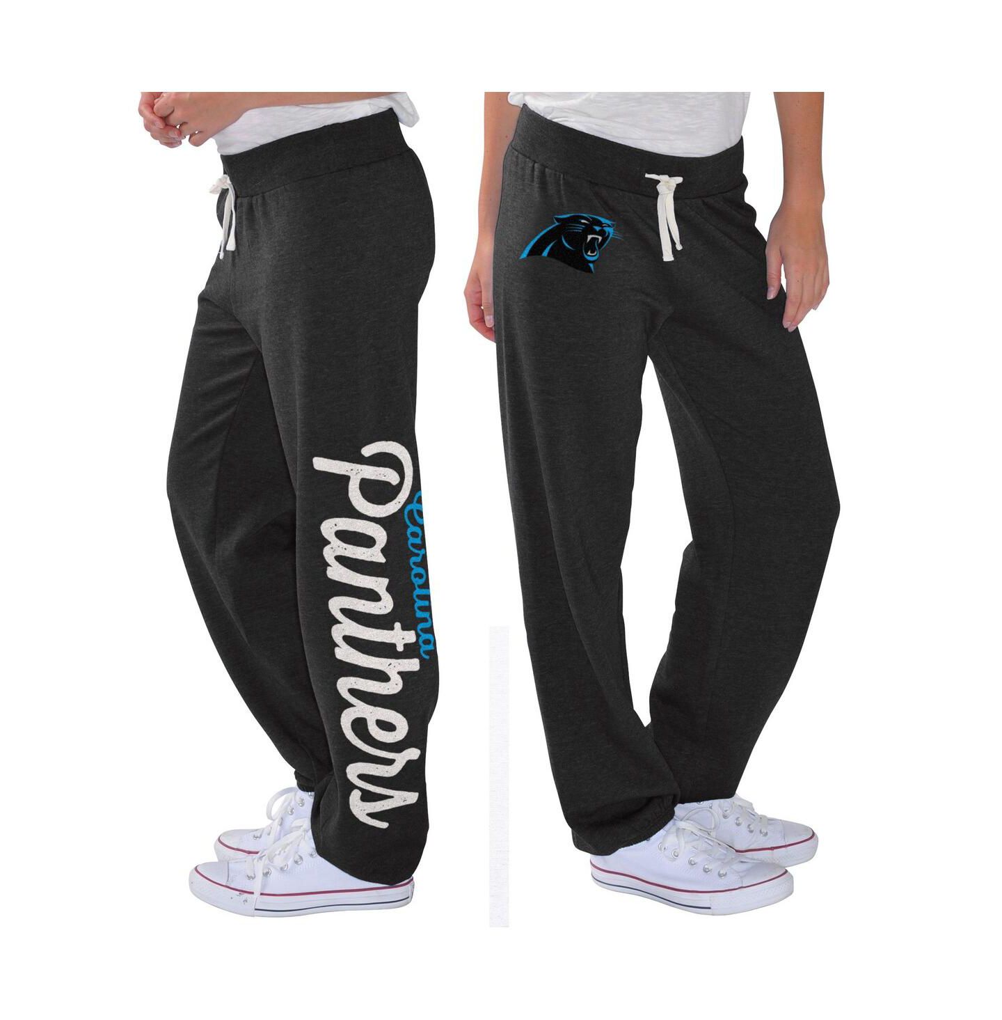 Женские брюки G-III 4Her by Carl Banks Black Carolina Panthers Scrimmage Fleece — фото 2