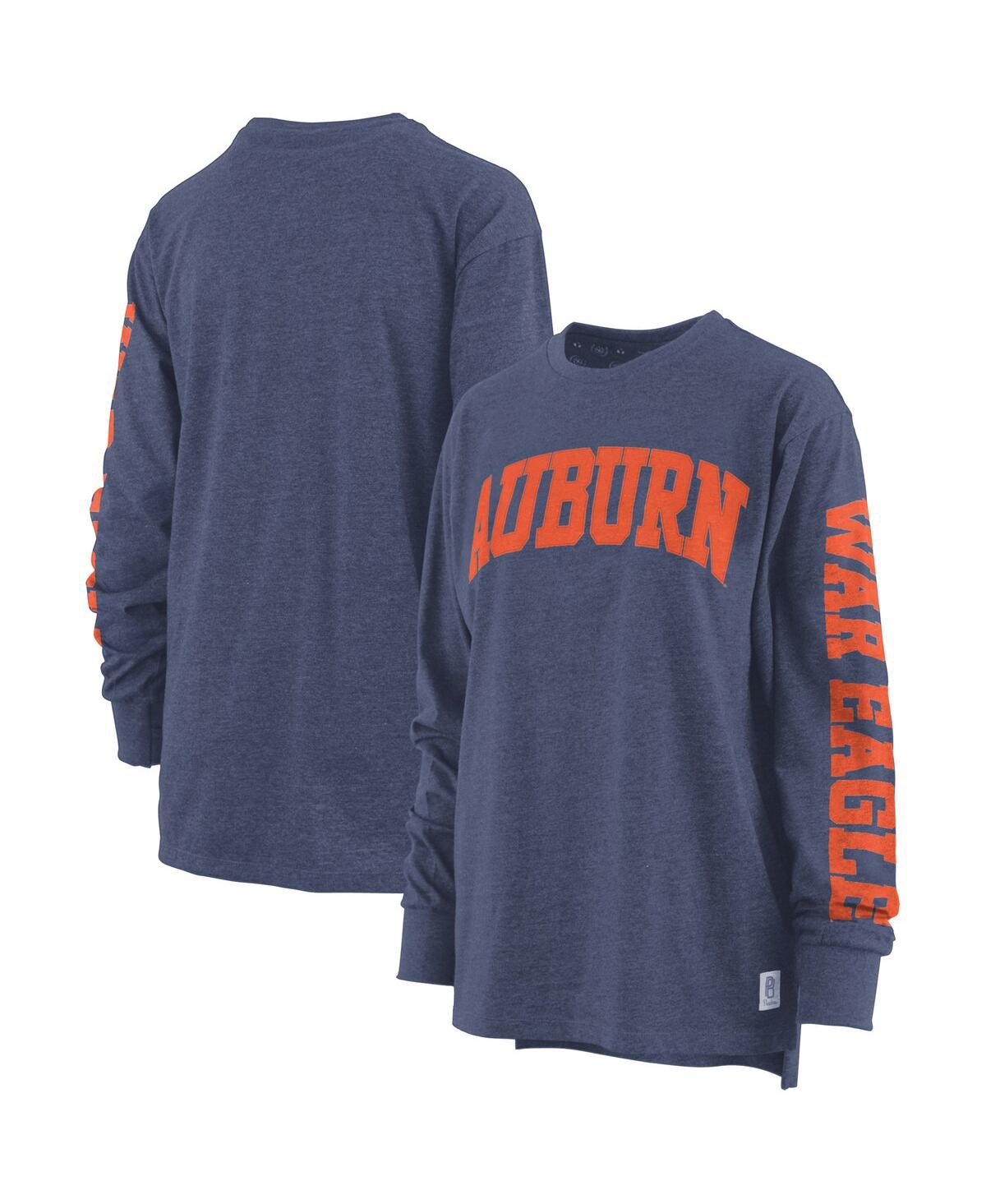 Women's PressboxAuburn Tigers Plus Size Two-Hit Canyon Long Sleeve T-shirt - Navy