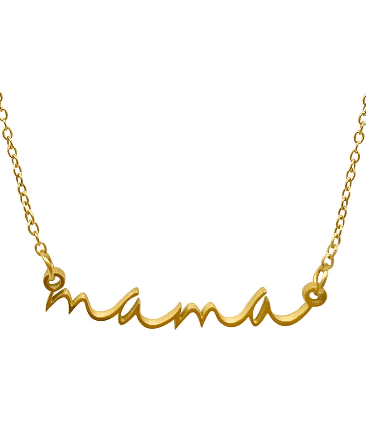 Cursive Mama Necklace - Yellow