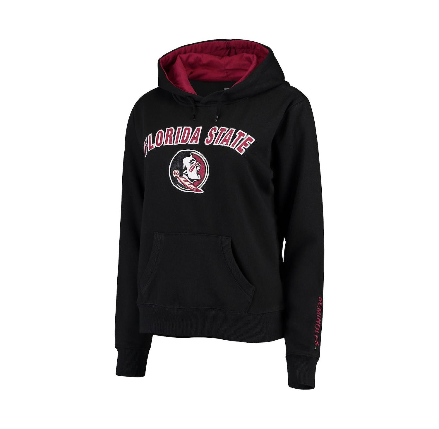 Women's Black Florida State Seminoles Arch & Logo 1 Pullover Hoodie
