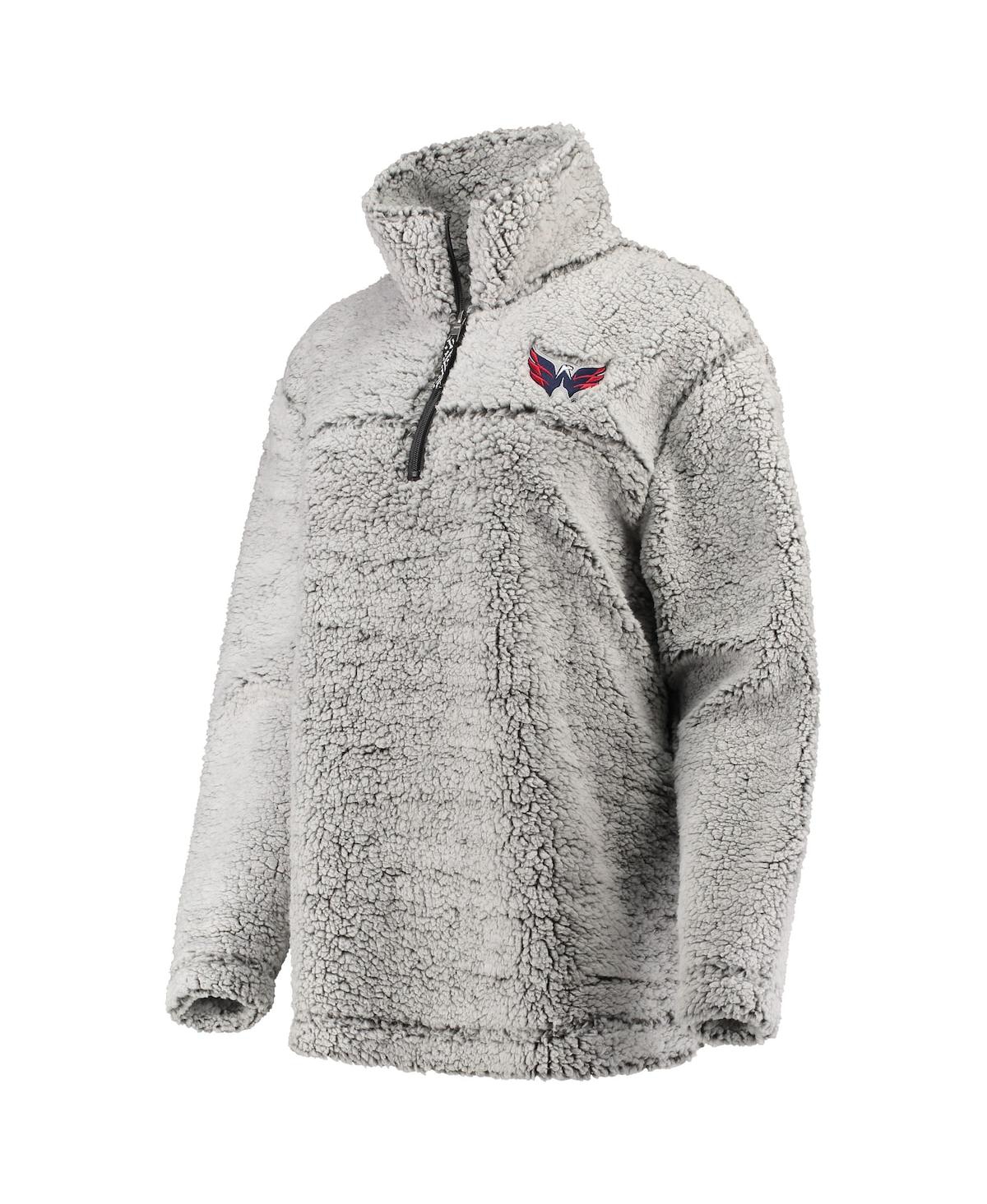 Women's G-iii 4Her by Carl BanksWashington Capitals Sherpa Quarter-Zip Pullover Jacket - Gray