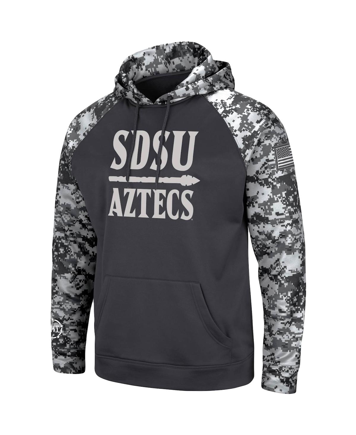 Colosseum Men's  Charcoal San Diego State Aztecs Oht Military-inspired Appreciation Digital Camo Pull In Charcoal