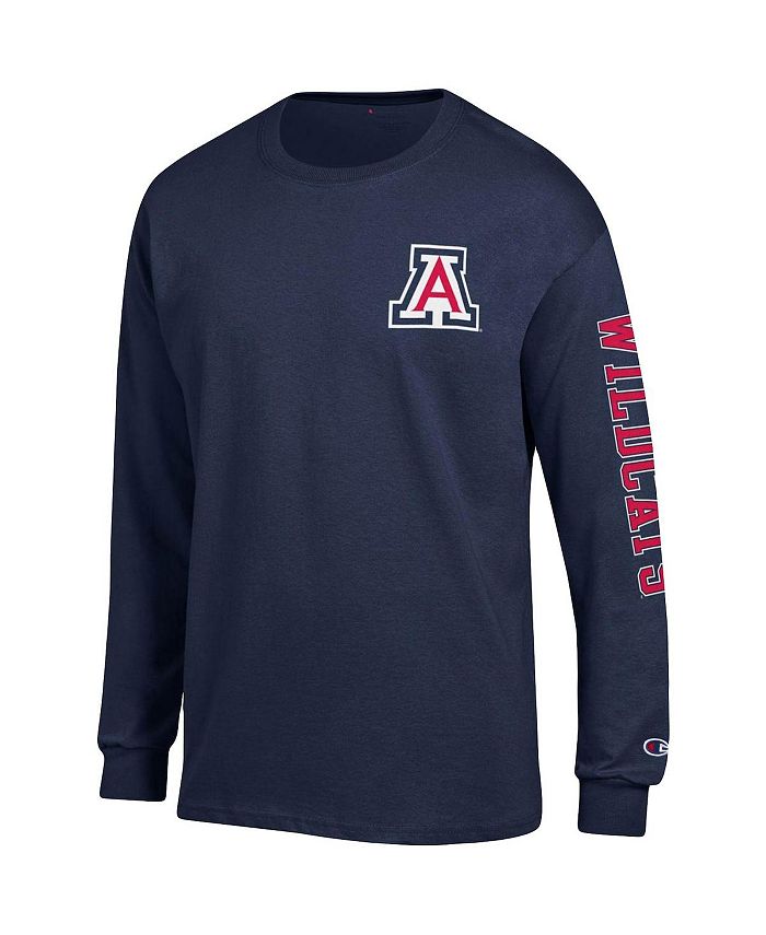 Champion Men's Navy Arizona Wildcats Team Stack Long Sleeve T-shirt ...