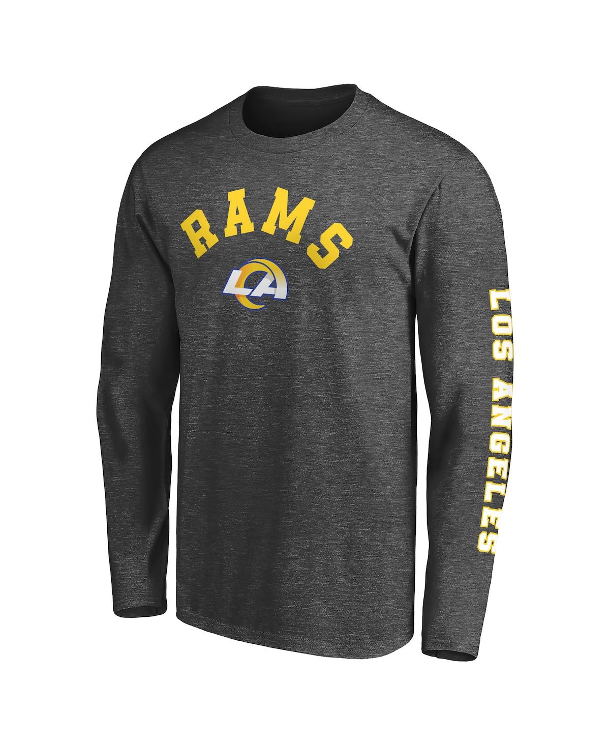 Fanatics Branded Heathered Charcoal Los Angeles Rams Big & Tall City Long Sleeve T-shirt In Heathered Charcoal