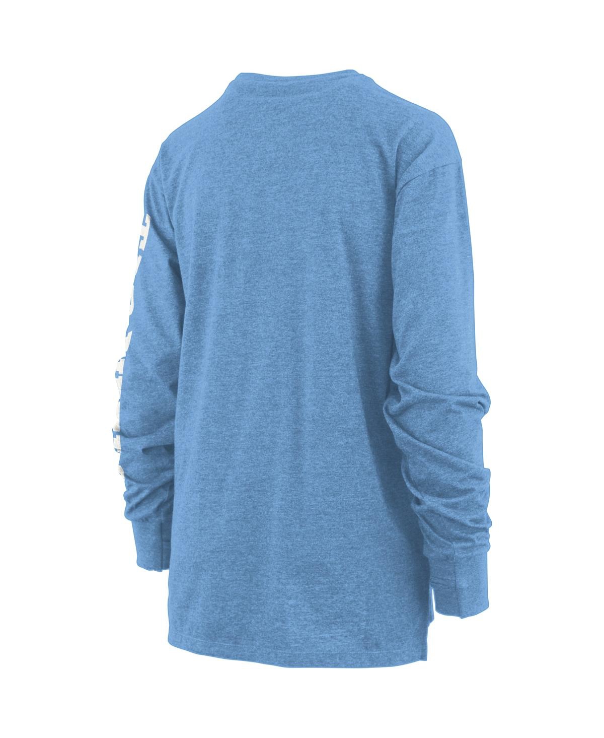 Women's PressboxNorth Carolina Tar Heels Plus Size Two-Hit Canyon Long Sleeve T-shirt - Carolina Blue