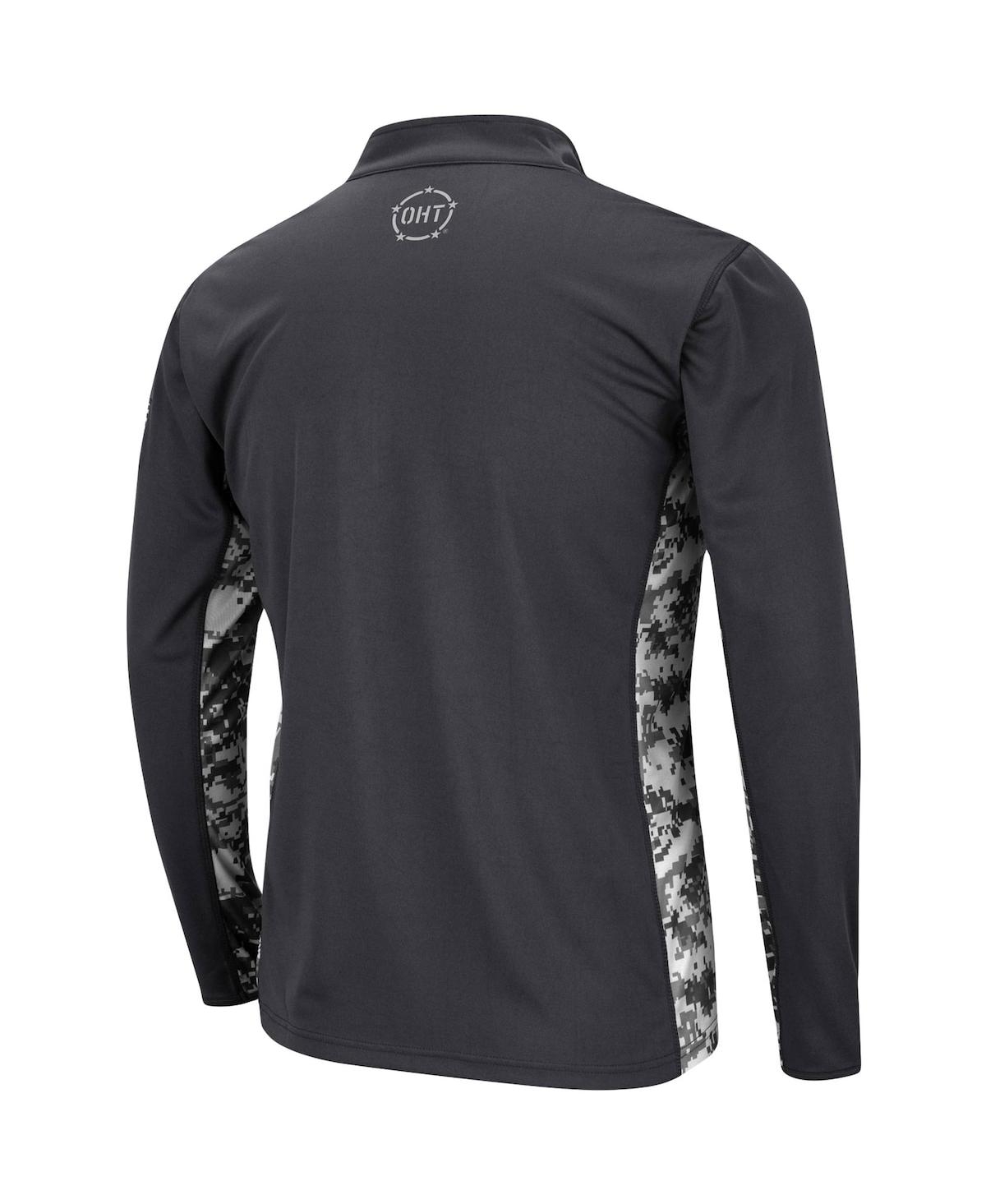 Men's ColosseumGeorgetown Hoyas Oht Military-Inspired Appreciation Digi Camo Quarter-Zip Jacket - Charcoal