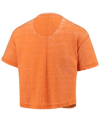 Women's Tennessee Orange Tennessee Volunteers Edith Vintage-Like Burnout Crop T-shirt