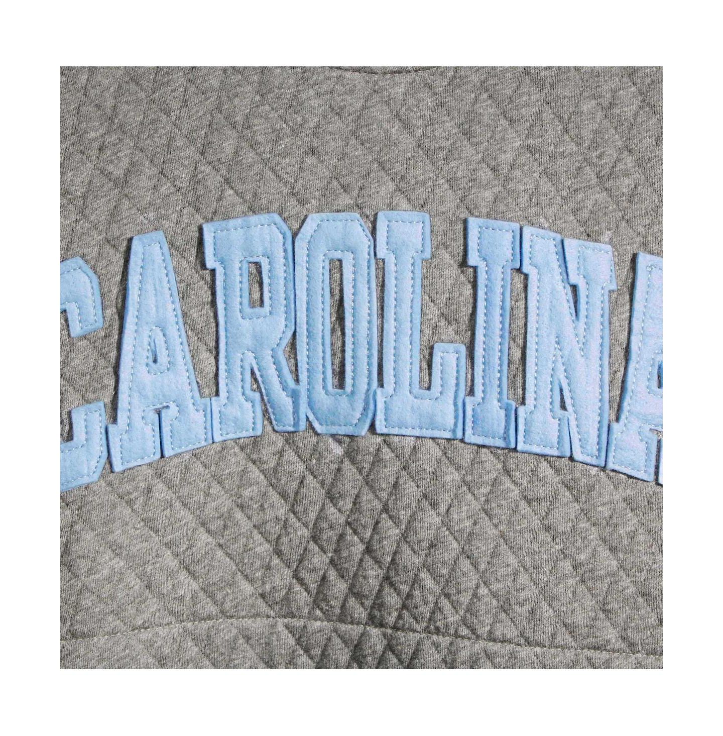 Женские толстовки Pressbox Heathered Gray North Carolina Tar Heels Moose Applique Quilted Crewneck — фото 5
