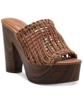 Jessica Simpson - Women's Shelbie Block-Heel Platform Mules