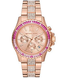 Women's Everest Chronograph Rose Gold-Tone Stainless Steel Bracelet Watch 42mm