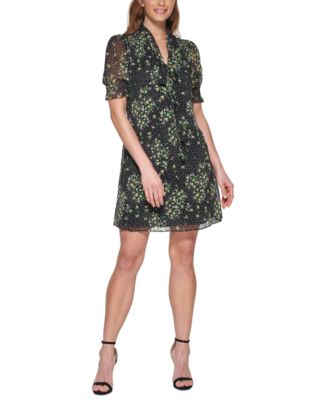 dkny floral print dress