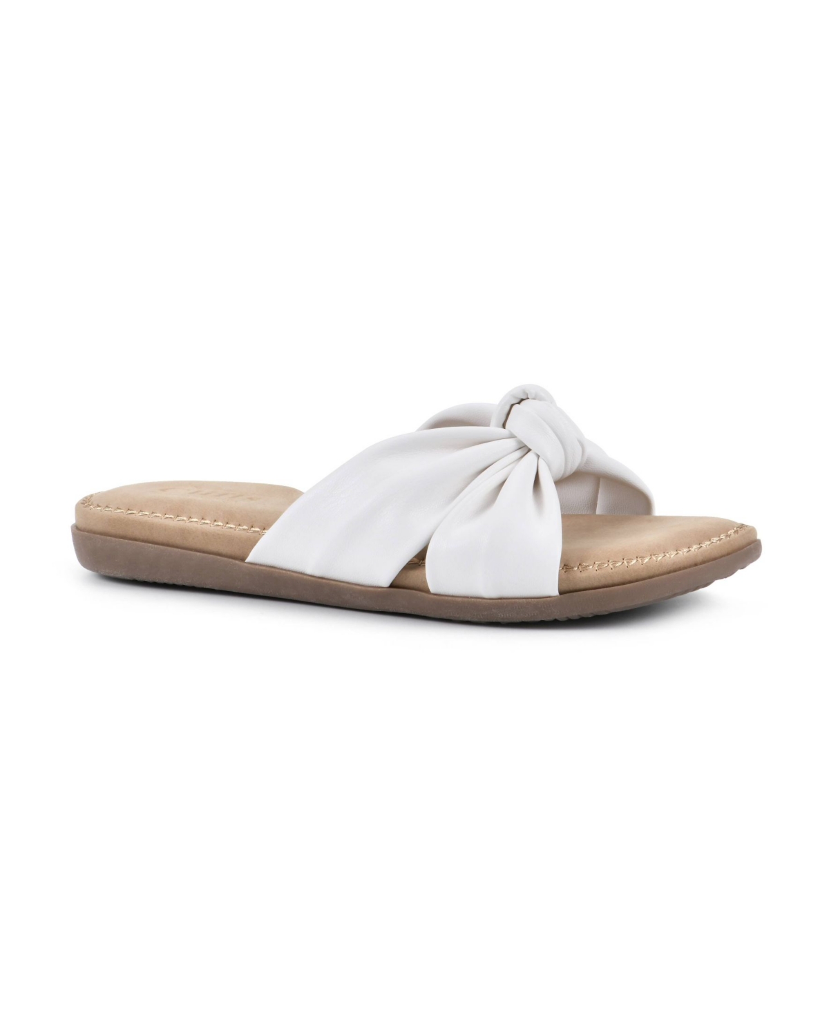 Shop Cliffs By White Mountain Women's Favorite Slide Sandal In White Smooth