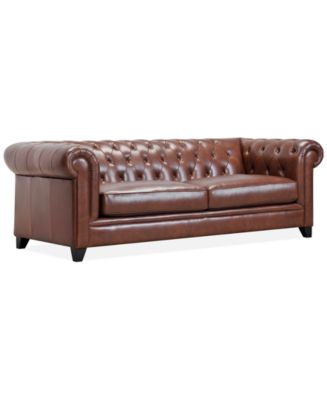 Furniture CLOSEOUT! Ciarah Chesterfield Leather Sofa, Created for Macys ...