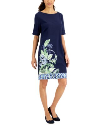 Karen Scott - Women's Maui Border-Print Dress