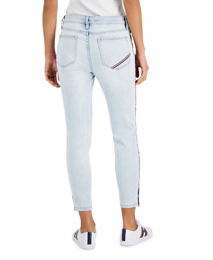 Tommy Hilfiger TH Flex Tribeca Side-Stripe Skinny Jeans - Macy's
