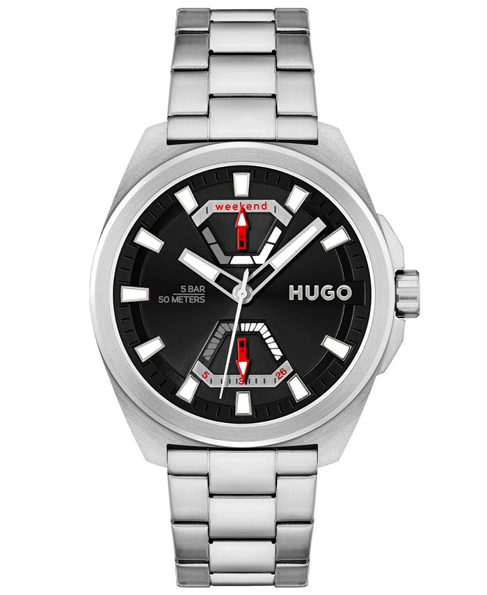 HUGO - Men's Expose Stainless Steel Bracelet Watch 44mm