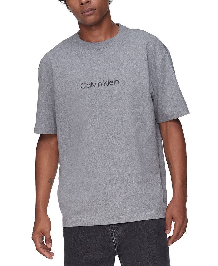Calvin Klein Men's Relaxed Fit Standard Logo Crewneck T-Shirt & Reviews - T- Shirts - Men - Macy's