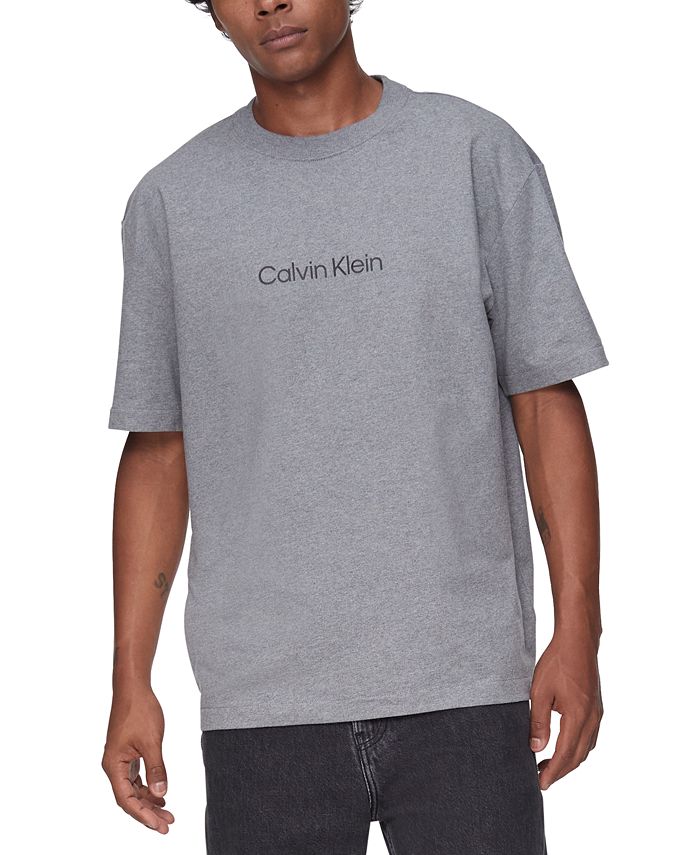 Calvin Klein Men's Relaxed Fit Standard Logo Crewneck T-Shirt u0026 Reviews - T- Shirts - Men - Macy's calvin klein t shirt man