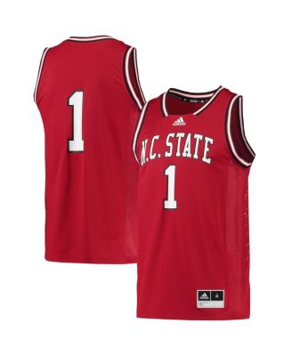 Men's Adidas #1 Red NC State Wolfpack Reverse Retro Jersey