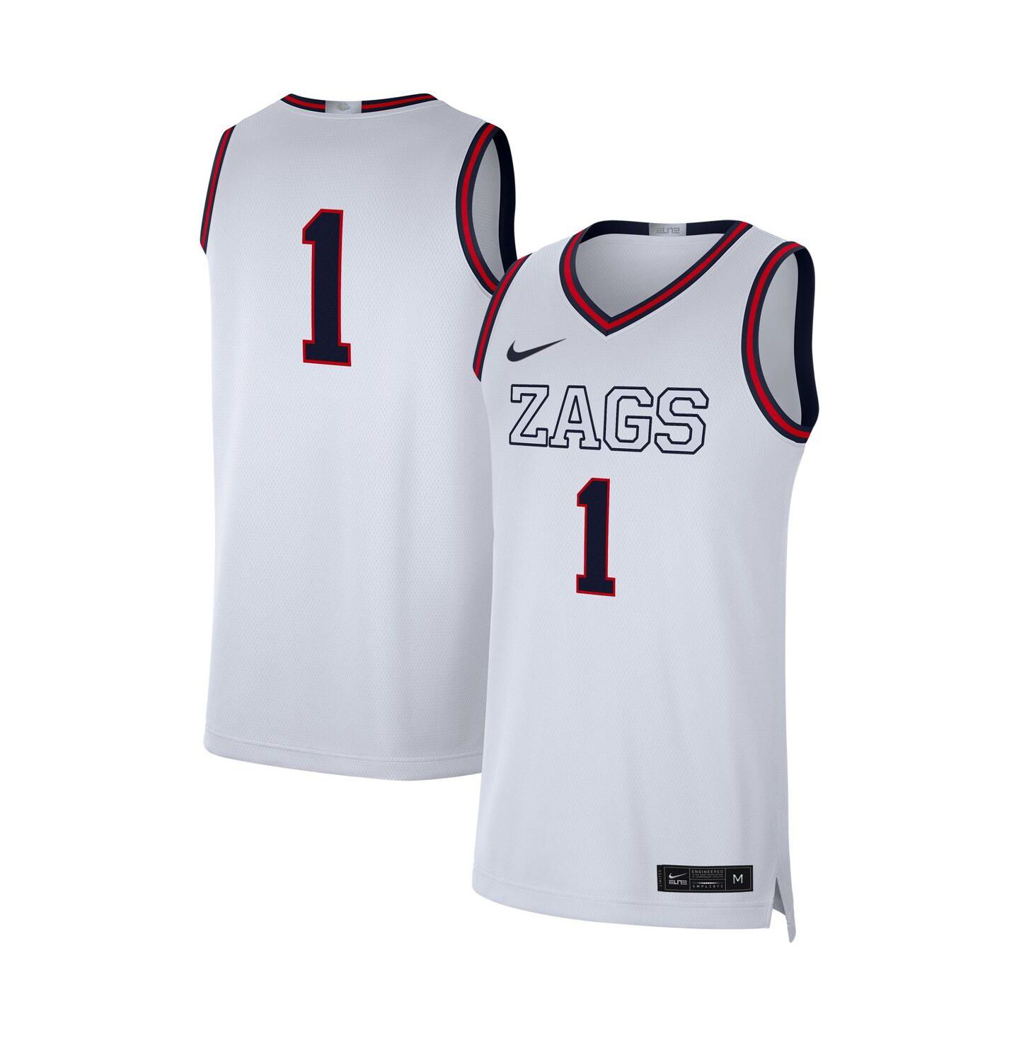 Мужской топ Nike White Gonzaga Bulldogs Limited Basketball Jersey — фото 2