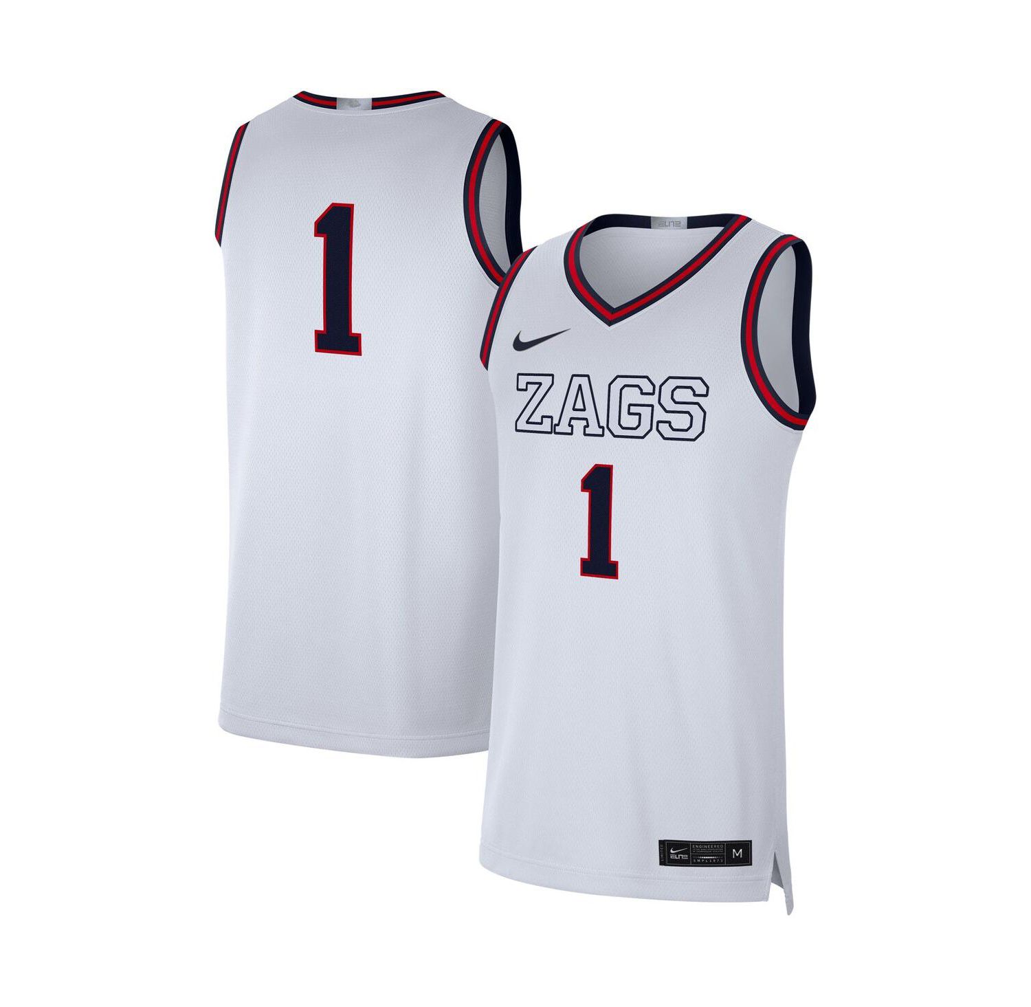 Men's White Gonzaga Bulldogs Limited Basketball Jersey