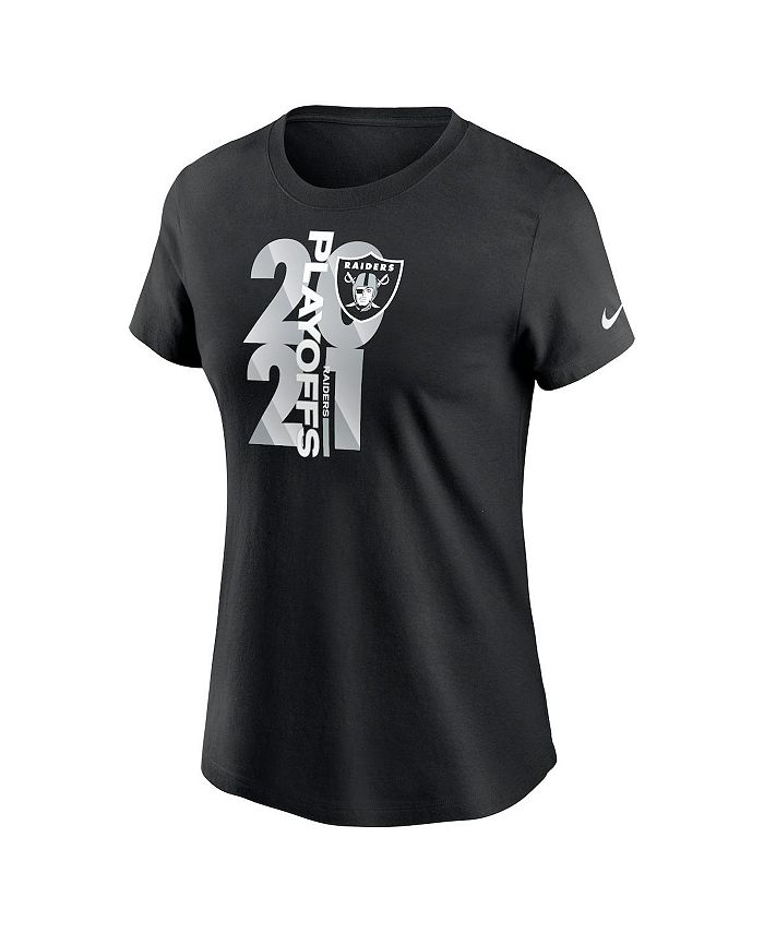 Nike Women's Black Las Vegas Raiders 2021 NFL Playoffs Bound T-shirt ...