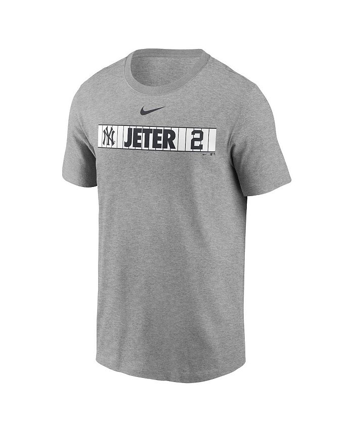 Nike Men's Derek Jeter Heathered Gray New York Yankees Locker Room T ...