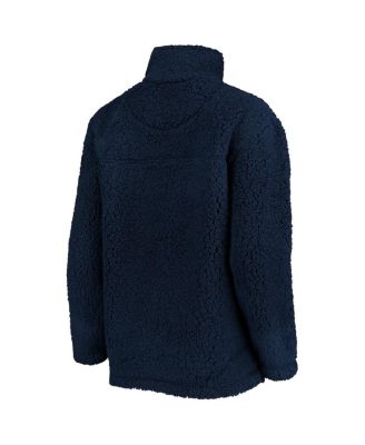 Women's College Navy Seattle Seahawks Sherpa Quarter-Zip Jacket
