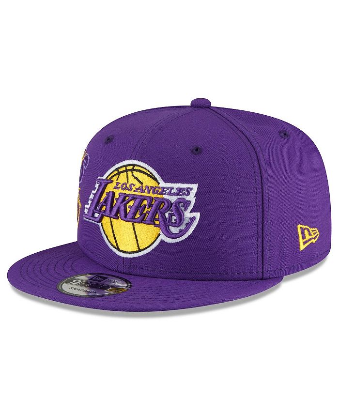 New Era Men's Purple Los Angeles Lakers Back Half 9FIFTY Snapback ...