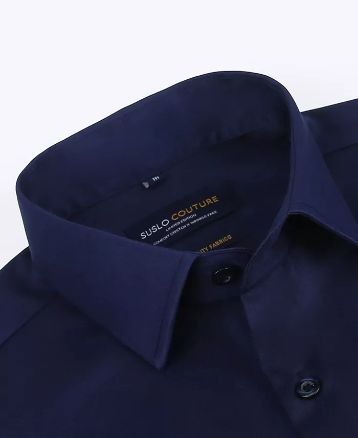 Men's Solid Slim Fit Wrinkle Free Stretch Long Sleeve Button Down Shirt - thumbnail 7