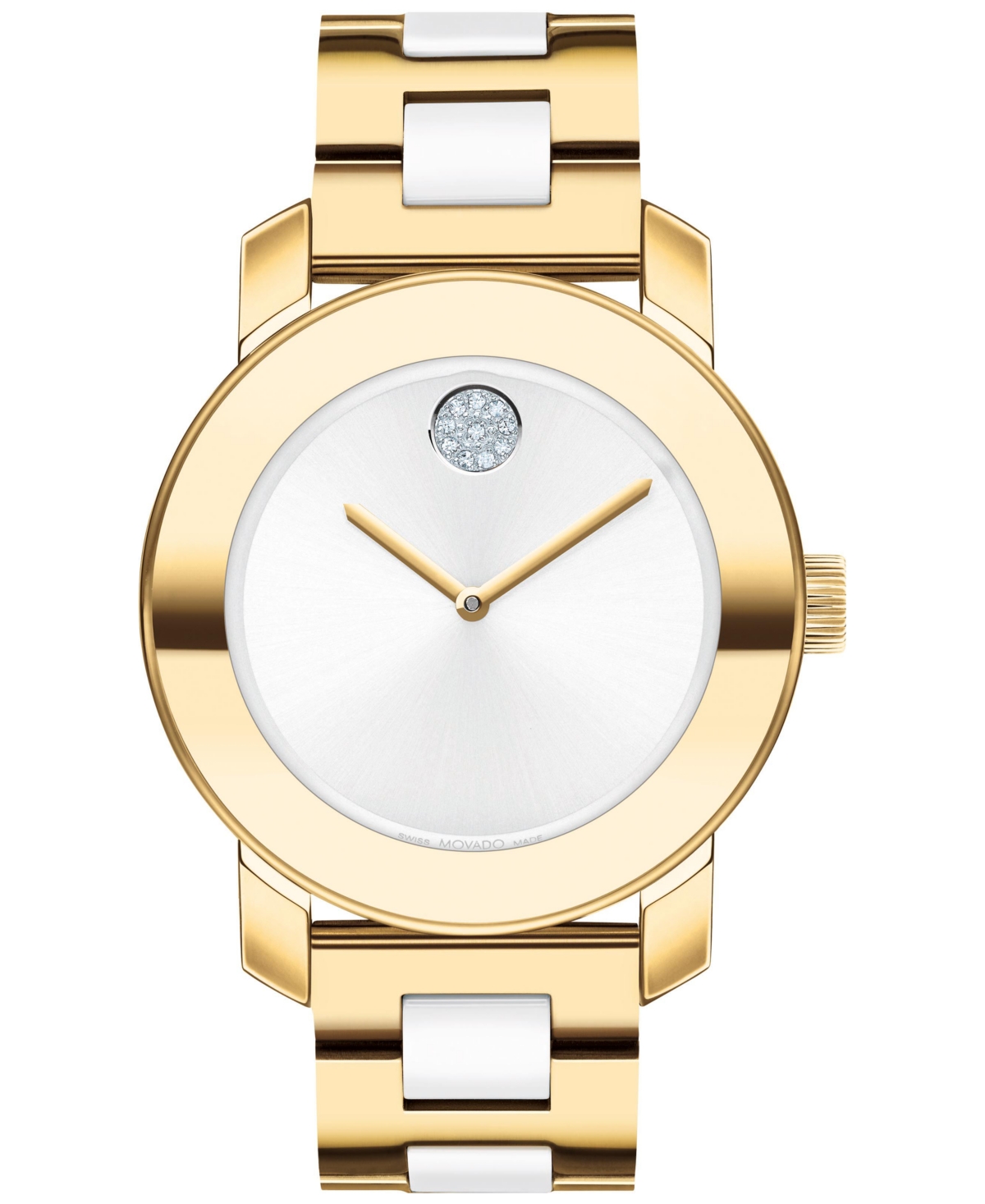 Movado Bold Iconic Women's Swiss Gold-tone Bracelet Watch 36mm In Two-tone