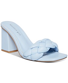 Gracy Braided Block-Heel Slide Sandals