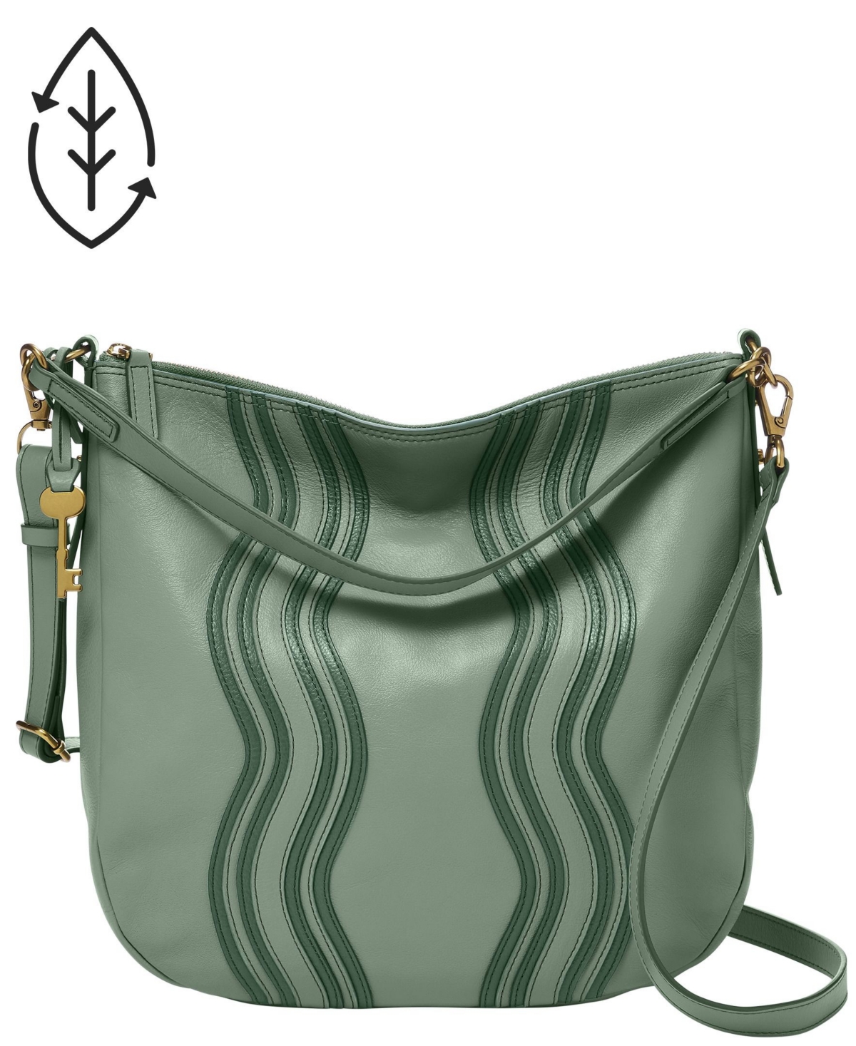 Fossil Women's Jolie Leather Hobo Bag In Sage ModeSens