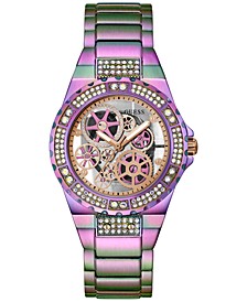 Women's Purple Glitz Stainless Steel Bracelet Watch 39mm