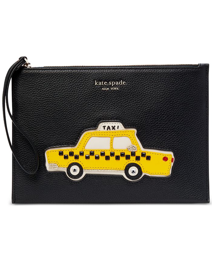 kate spade new york On Purpose Pebbled Leather Taxi Wristlet & Reviews -  Handbags & Accessories - Macy's