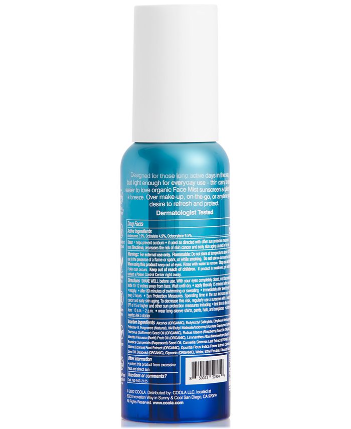 COOLA Classic Face Mist Sunscreen SPF 50 Macy's