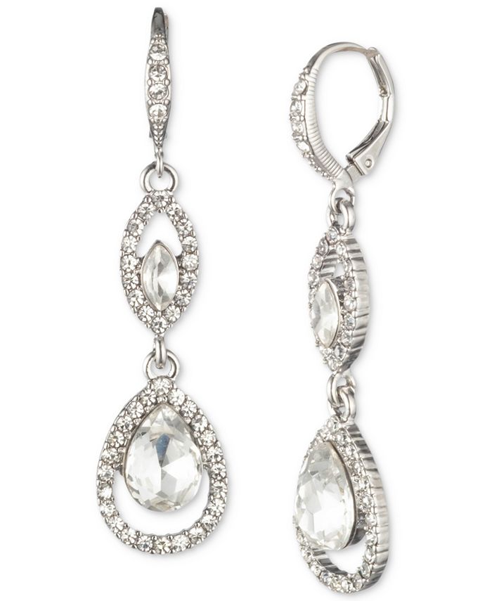Givenchy Pavé Crystal Orb Double Drop Earrings - Macy's